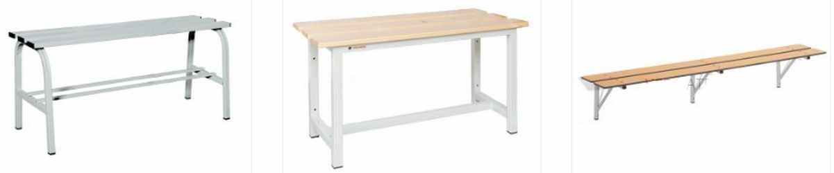 bancos de vestuarios fenolico y acero o aluminio